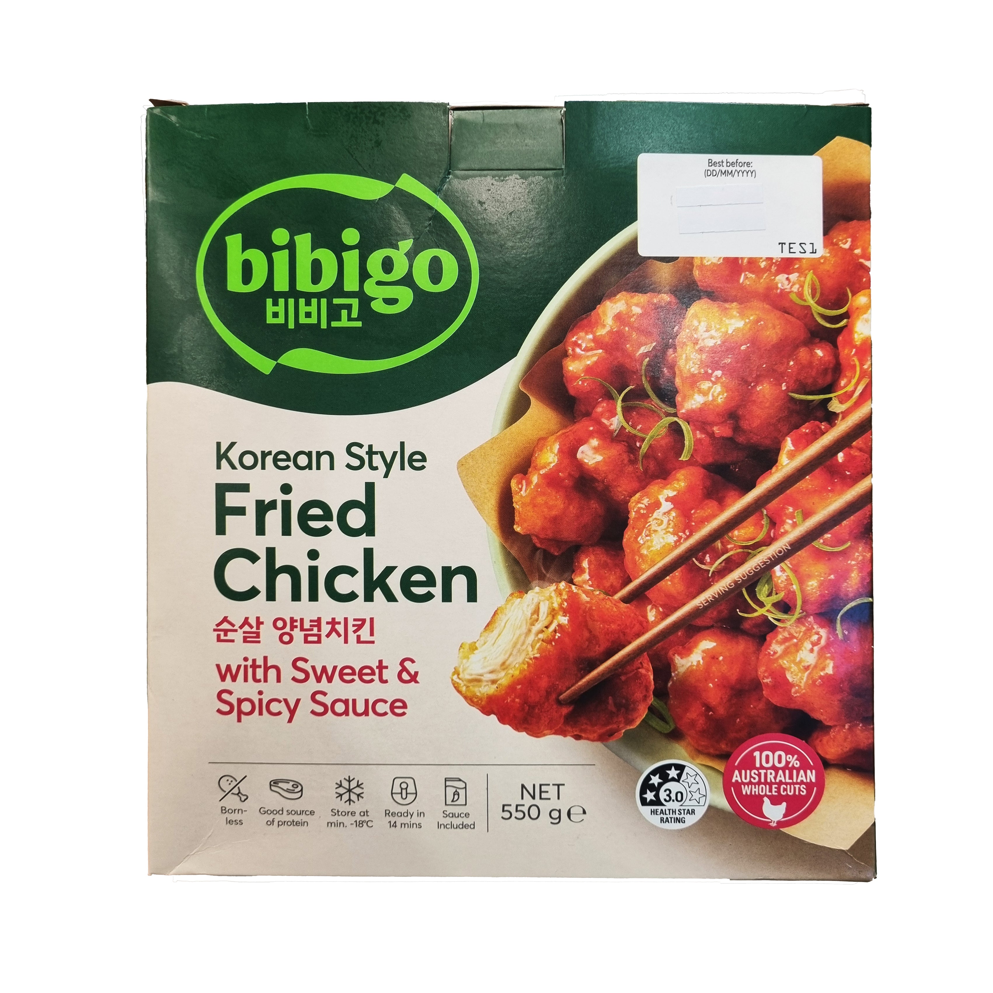 BIBIGO Fried chicken sweet&spicy 순살양념치킨 550g